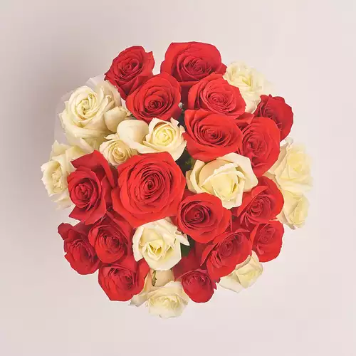 Product image Box 31 Red and White Rose, packaging: Black, vendor code: 2689