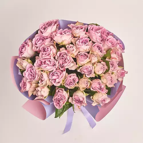 Product image Bouquet of 35 Roses Memory Lane, packaging: Gradiens violet, vendor code: 2697