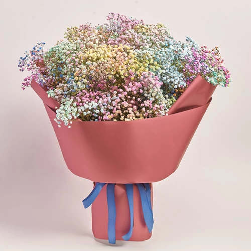 Product image Bouquet 25 Gypsophila Painted, packaging: Coral, vendor code: 2709