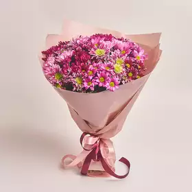 Bouquet of 15 Bright Chrysanthemums Mix