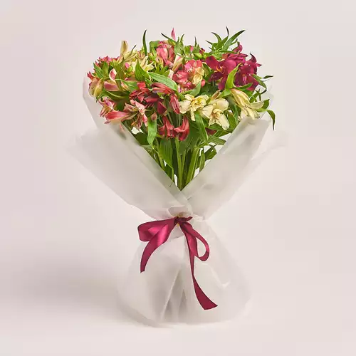 Product image Bouquet 15 Alstroemeria Mix, packaging: Transparent, vendor code: 2738