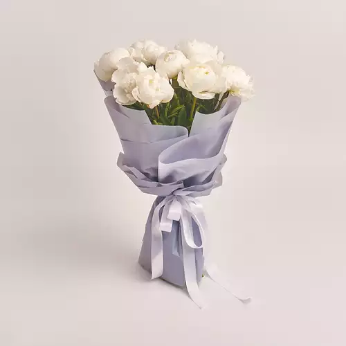 Product image 11 White Peonies Bouquet, packaging: Gray, vendor code: 2750