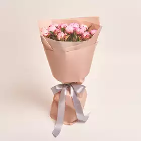Bouquet of 15 Pink Peonies