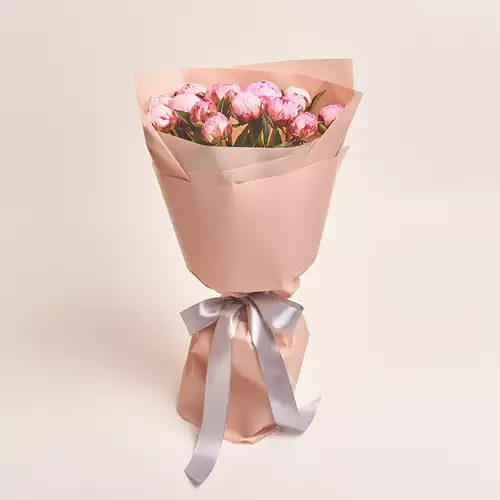 Product image Bouquet of 15 Pink Peonies, packaging: Powder, vendor code: 2752