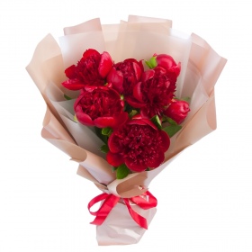 7 Red Peonies Bouquet 
