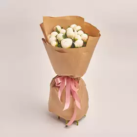 Bouquet of 15 White Peonies