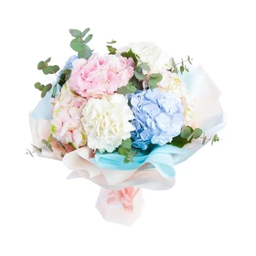 Bouquet of 7 Hydrangeas Mix 