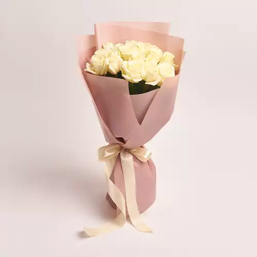 Product image Bouquet of 19 White Roses , packaging: Powder, vendor code: 2864