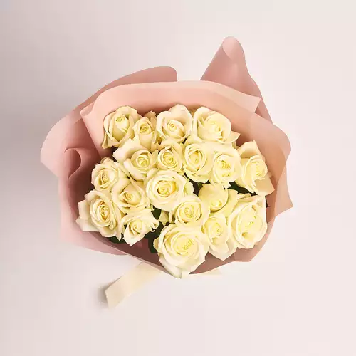 Product image Bouquet of 19 White Roses , packaging: Powder, vendor code: 2864