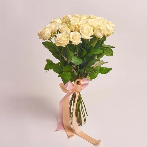Product image Bouquet of 25 White Roses, packaging: Without packaging, vendor code: 2869