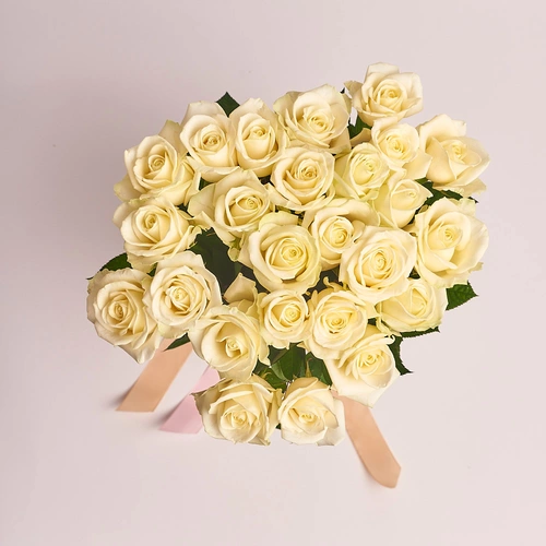 Product image Bouquet of 25 White Roses, packaging: Without packaging, vendor code: 2869