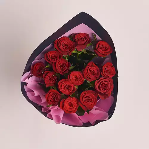 Product image Bouquet of 15 Red Roses Prestige , packaging: 
Graphite, vendor code: 2873