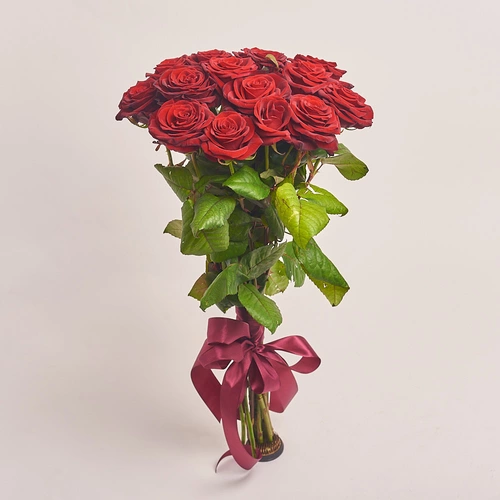 Product image Bouquet of 15 Red Roses Grand Prix, packaging: Without packaging, vendor code: 2876