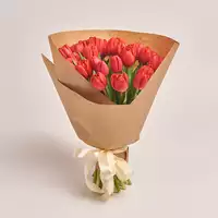 Bouquet of 35 Red tulips
