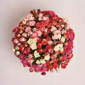 Коробка 39 Спрей роз Микс