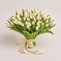 Bouquet 101 White tulip