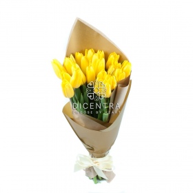 Букет 25 Желтых тюльпанов