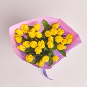 Букет 25 Желтых тюльпанов