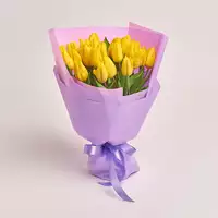 Букет 25 Желтых тюльпанов