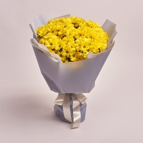 Букет 15 Желтых хризантем Ромашек