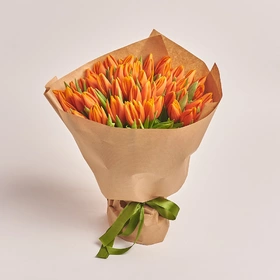 Букет 51 Оранжевый тюльпан