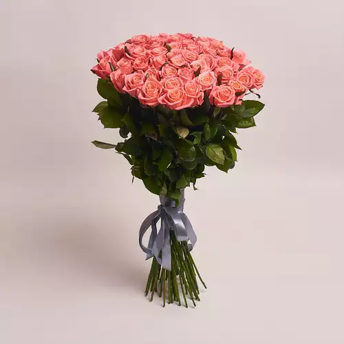 Product image Bouquet of 51 Coral Roses, packaging: Without packaging, vendor code: 2929