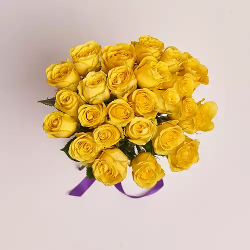 Product image Bouquet 25 Yellow roses, packaging: Without packaging, vendor code: 2945