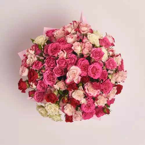 Product image Box of 15 Rose Spray Mix, packaging: Pink, vendor code: 2946