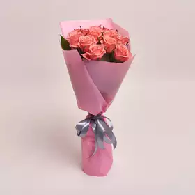 Bouquet of 15 Coral Roses