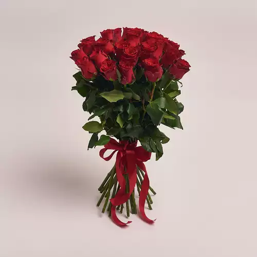 Product image Bouquet 25 Red Rose Rhodos, packaging: Without packaging, vendor code: 2957