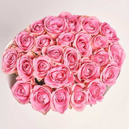 Product image Bouquet of 25 Pink Roses, packaging: White, vendor code: 2964