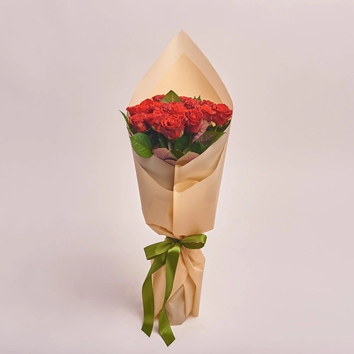 Product image Bouquet of 15 Roses Eltoro, packaging: Peach, vendor code: 2966