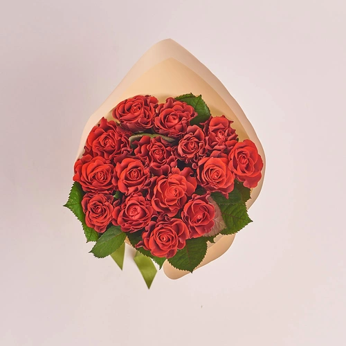 Product image Bouquet of 15 Roses Eltoro, packaging: Peach, vendor code: 2966