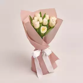 Букет 11 Білих тюльпанів