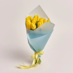 Букет 15 Желтых тюльпанов