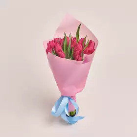 Bouquet of 15 Hot pinkTulips