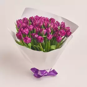 Bouquet 51 Violet peony tulip