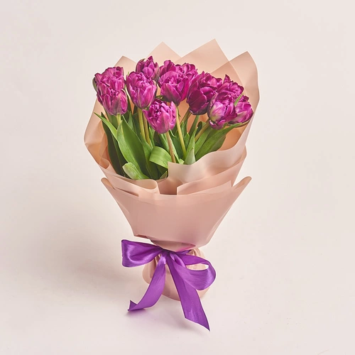 Product image Bouquet 15 Violet peony tulip, packaging: Powder, vendor code: 3096