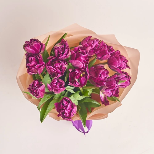 Product image Bouquet 15 Violet peony tulip, packaging: Powder, vendor code: 3096