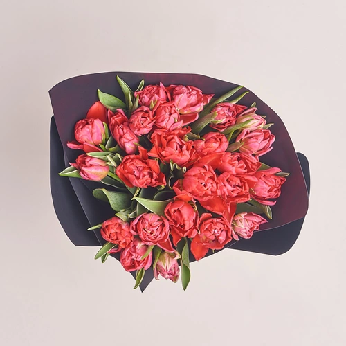 Product image Bouquet 25 Hot pink peony tulip, packaging: 
Graphite, vendor code: 3101