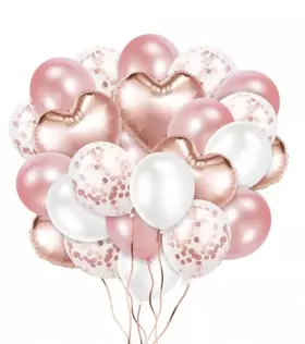 Helium balloon set rose gold 