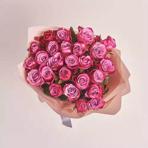 Зображення товару Букет 25 Троянд Муді Блюз, пакування: Пудрова, артикул: 3120