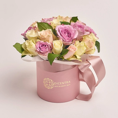 Product image Box of 25 Roses Atena and Memory, packaging: Pink, vendor code: 3119