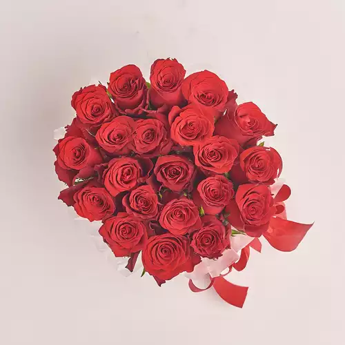 Product image Box of 21 Roses Rhodos, packaging: Pink, vendor code: 3121