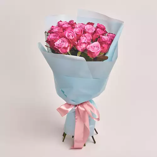 Product image Bouquet of 19 Roses Moody Blues, packaging: Blue, vendor code: 3123