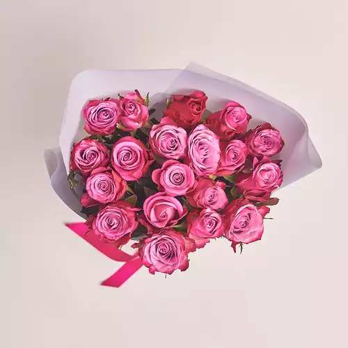 Product image Bouquet of 19 Roses Moody Blues, packaging: Gray, vendor code: 3123