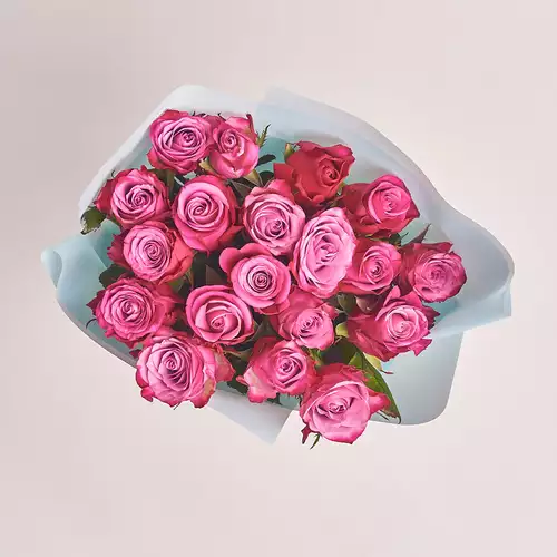Product image Bouquet of 19 Roses Moody Blues, packaging: Blue, vendor code: 3123