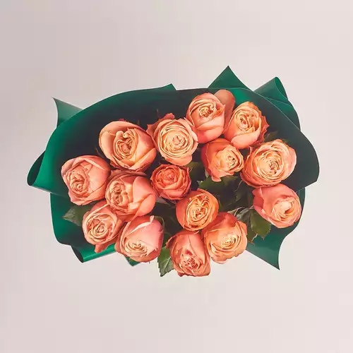 Product image Bouquet of 15 Roses Kahala, packaging: Green, vendor code: 3130