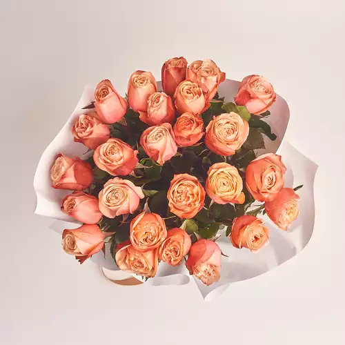 Product image Bouquet of 25 Roses Kahala, packaging: White, vendor code: 3131