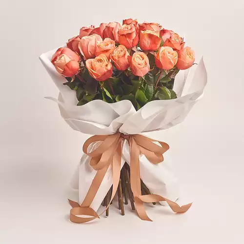 Product image Bouquet of 25 Roses Kahala, packaging: White, vendor code: 3131